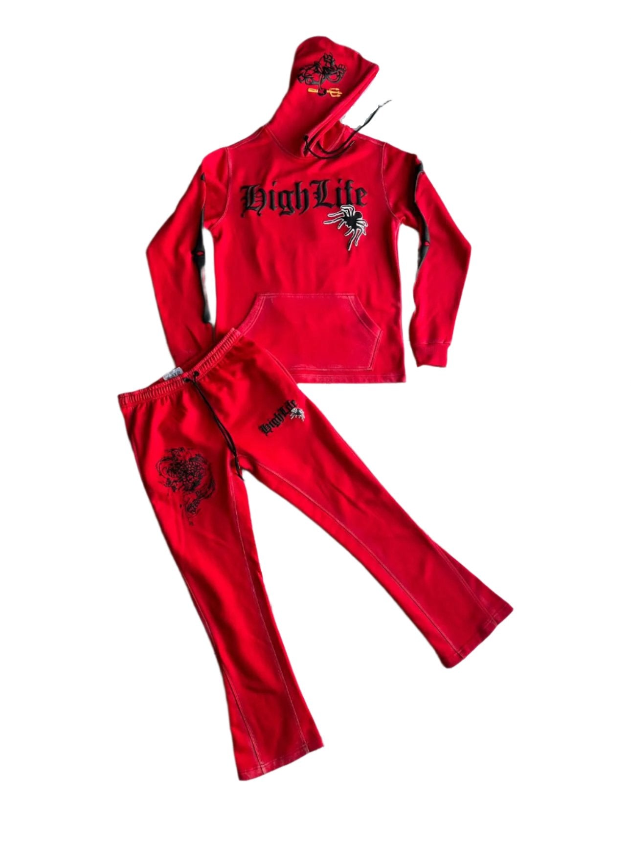 Highlife Acid Washed Flared Set